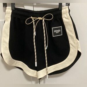 Fendi high rise shorts - nwot - black /white